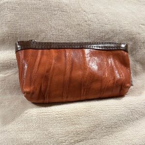 Rough and Tumble small zip pouch with top stripe